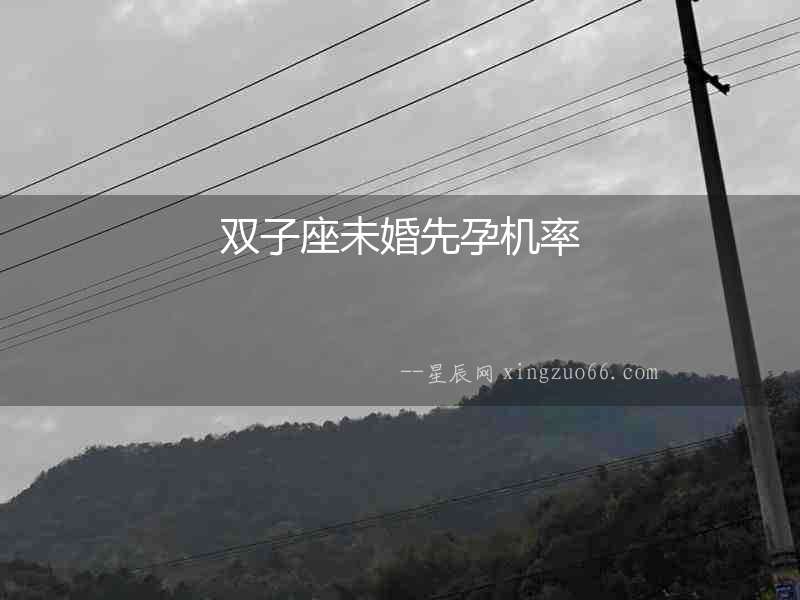 雙子座未婚先孕機率