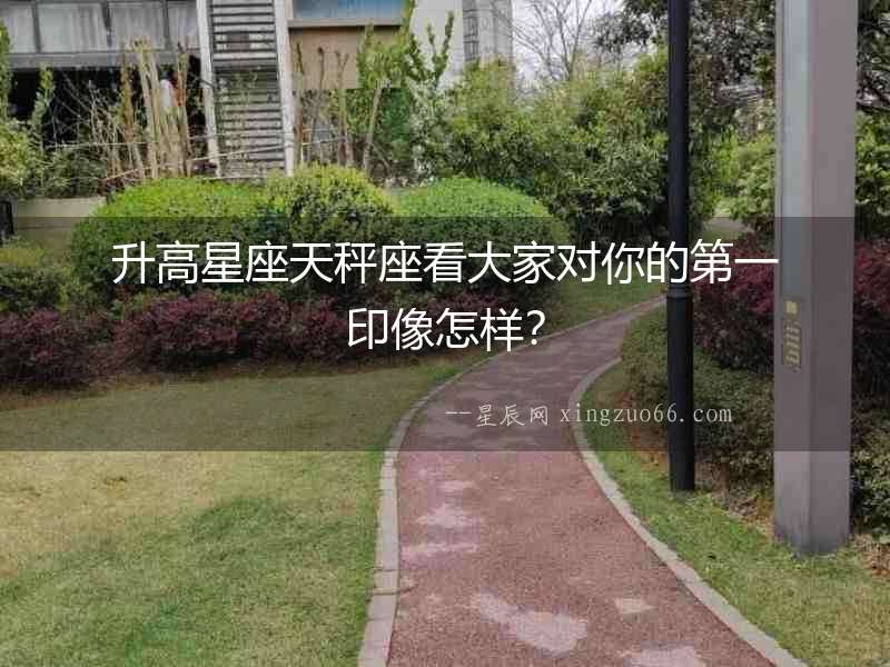 升高星座天秤座看大家對你的第一印像怎樣？