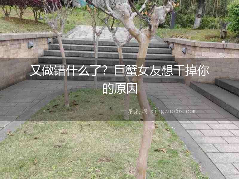 又做錯什么了？巨蟹女友想干掉你的原因