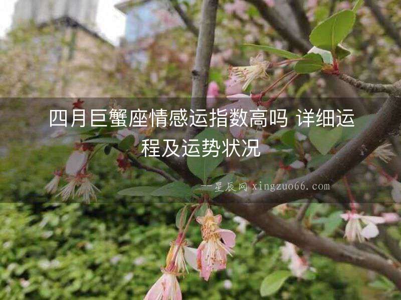 四月巨蟹座情感運指數高嗎 詳細運程及運勢狀況