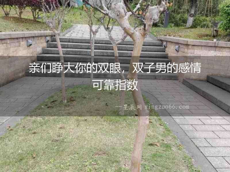 親們睜大你的雙眼，雙子男的感情可靠指數(shù)