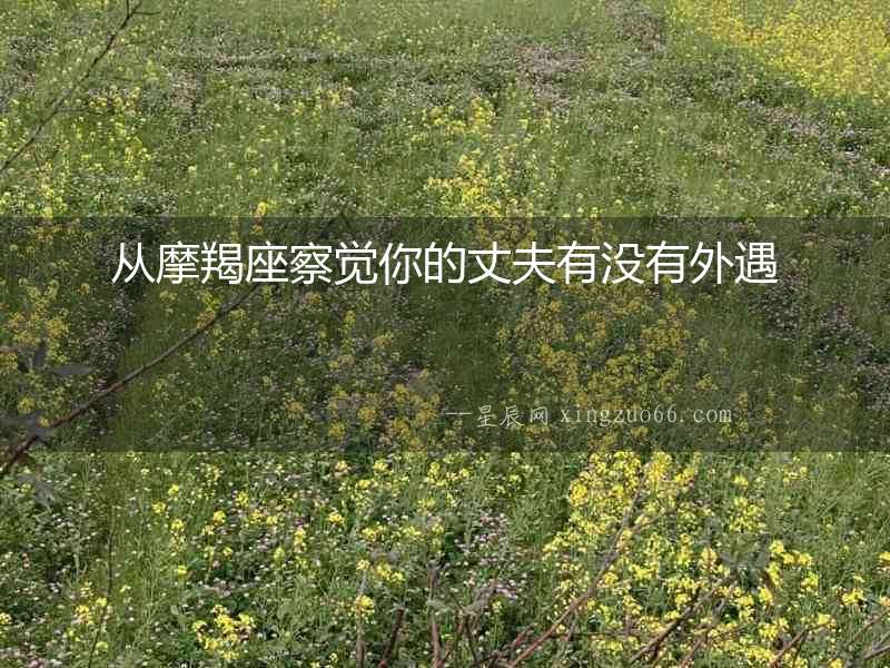 從摩羯座察覺(jué)你的丈夫有沒(méi)有外遇