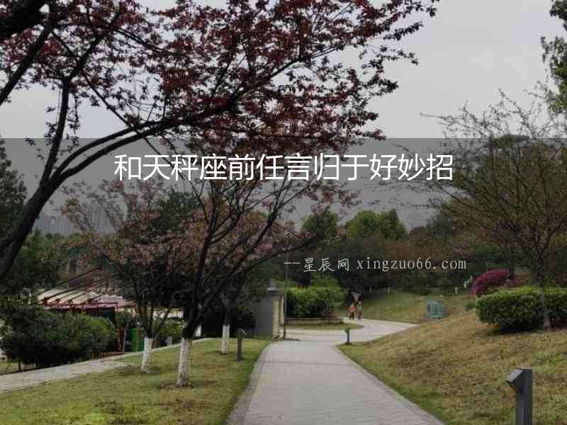 和天秤座前任言歸于好妙招