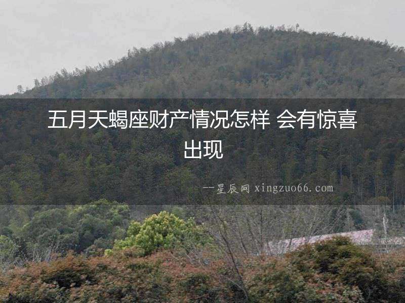 五月天蝎座財產情況怎樣 會有驚喜出現