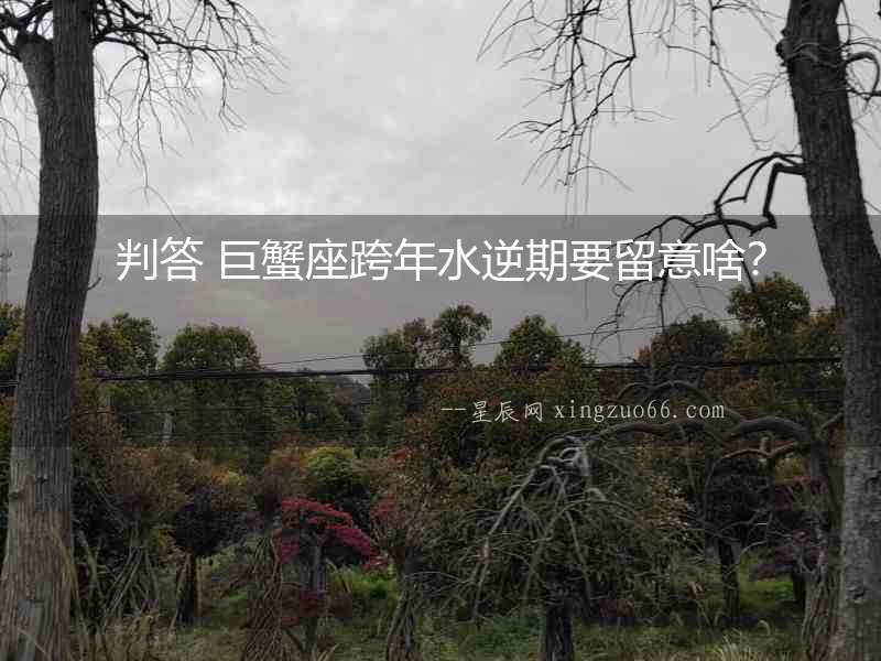 判答 巨蟹座跨年水逆期要留意啥？