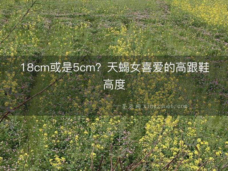 18cm或是5cm？天蝎女喜愛的高跟鞋高度