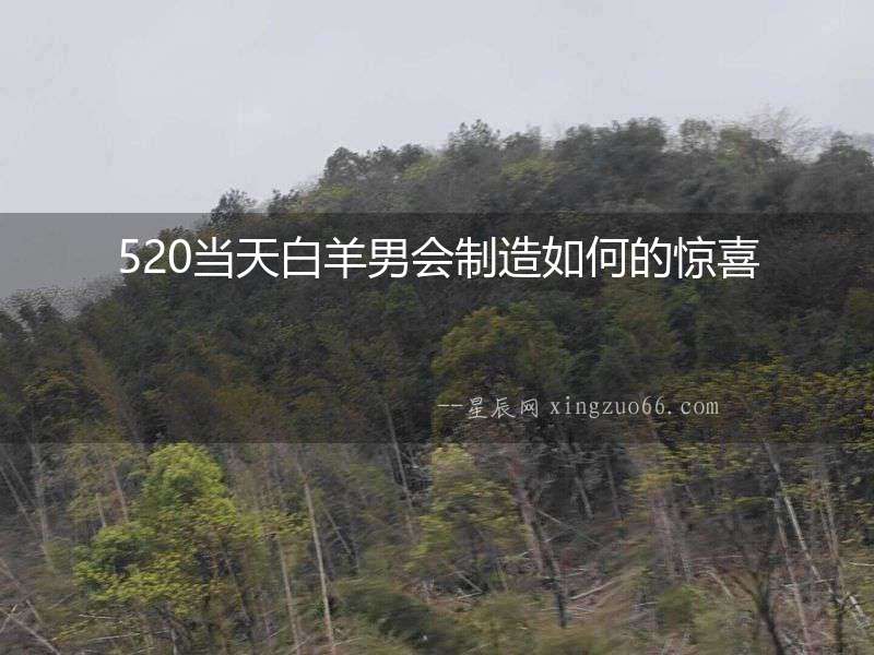520當(dāng)天白羊男會制造如何的驚喜