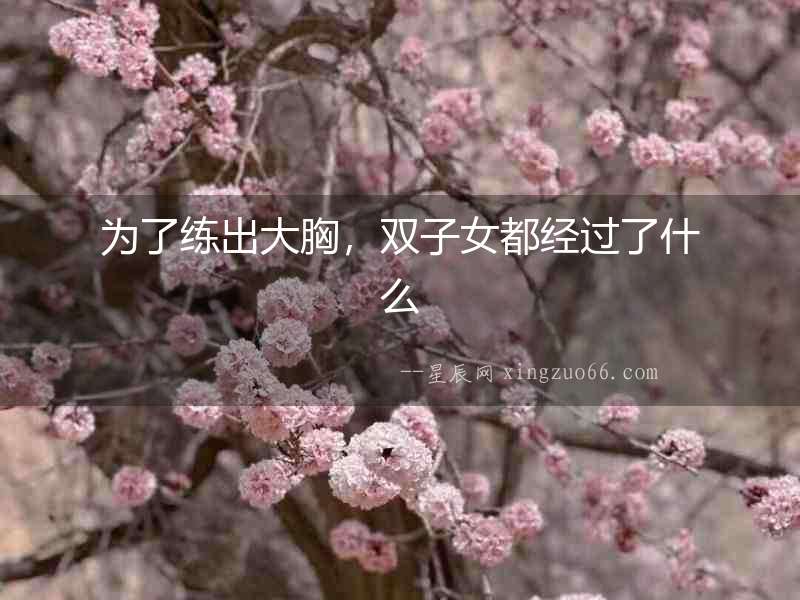 為了練出大胸，雙子女都經(jīng)過了什么