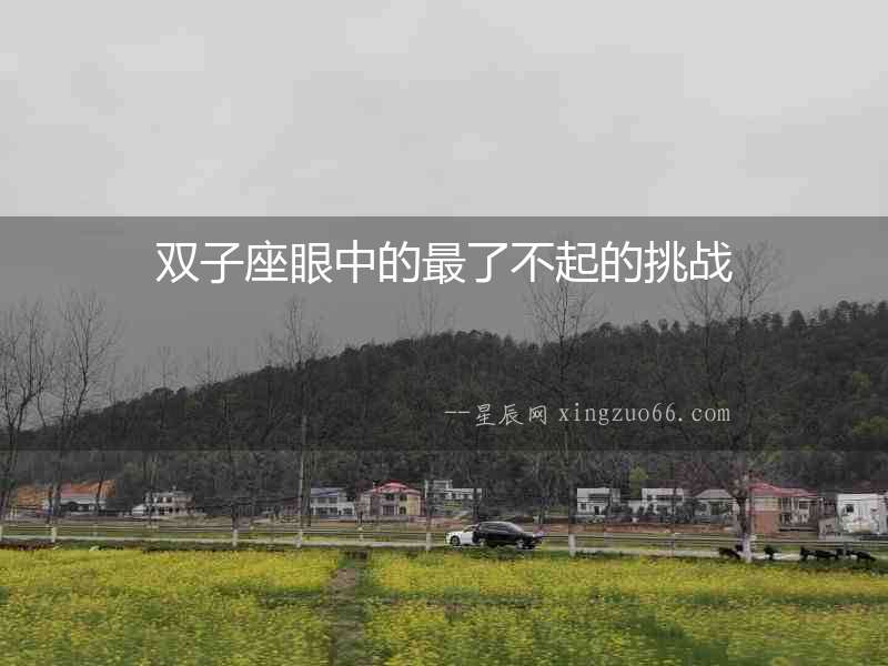 雙子座眼中的最了不起的挑戰