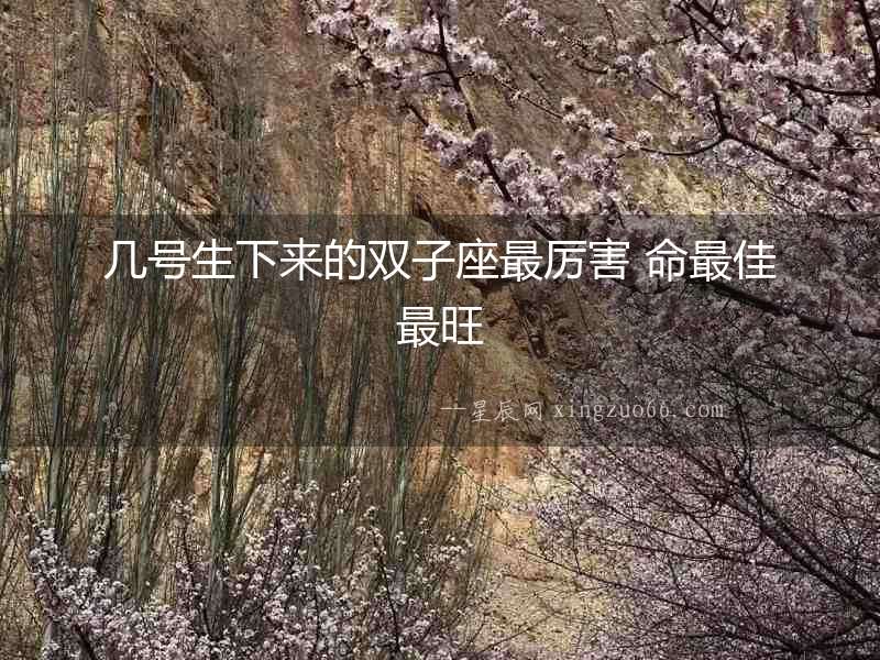 幾號(hào)生下來(lái)的雙子座最厲害 命最佳最旺