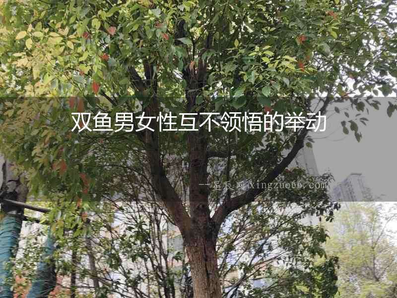 雙魚男女性互不領(lǐng)悟的舉動(dòng)