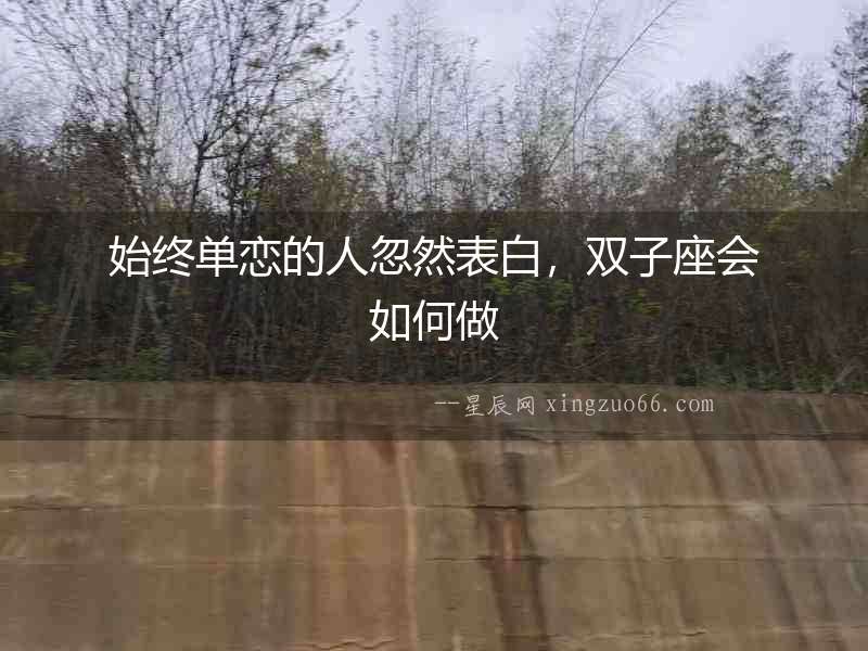 始終單戀的人忽然表白，雙子座會如何做