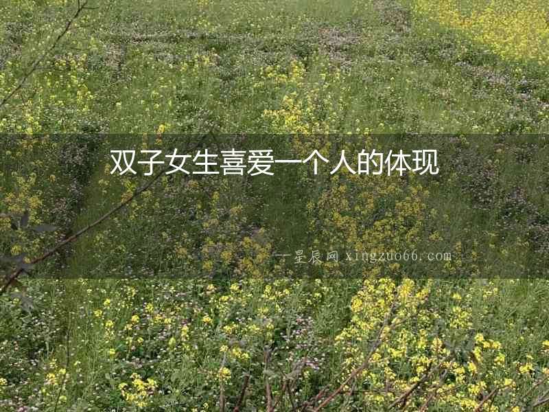雙子女生喜愛一個(gè)人的體現(xiàn)