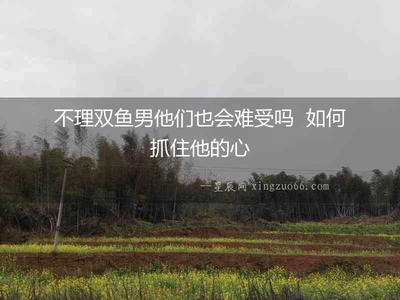 不理雙魚(yú)男他們也會(huì)難受嗎  如何抓住他的心