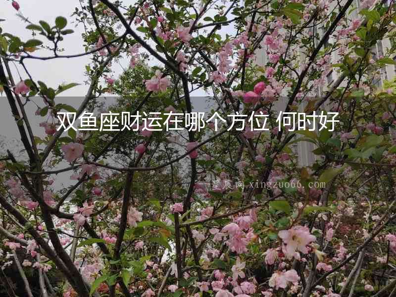 雙魚座財運在哪個方位 何時好
