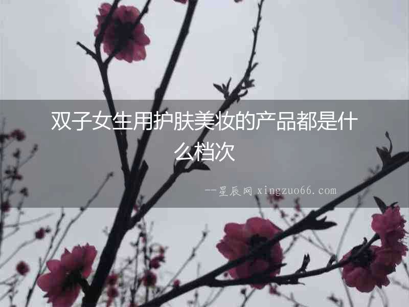 雙子女生用護膚美妝的產品都是什么檔次