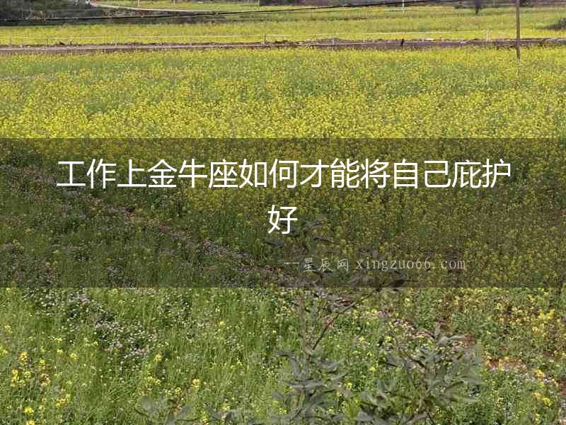 工作上金牛座如何才能將自己庇護(hù)好