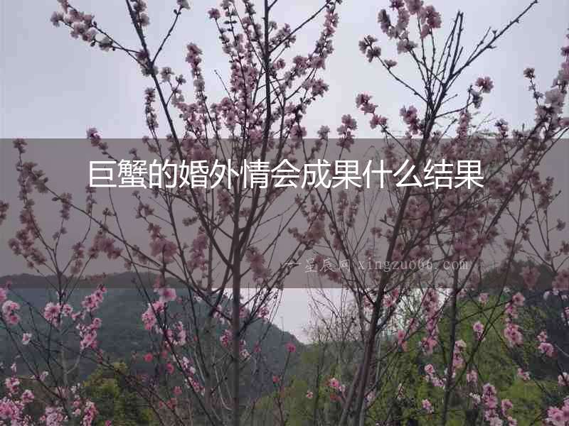 巨蟹的婚外情會(huì)成果什么結(jié)果