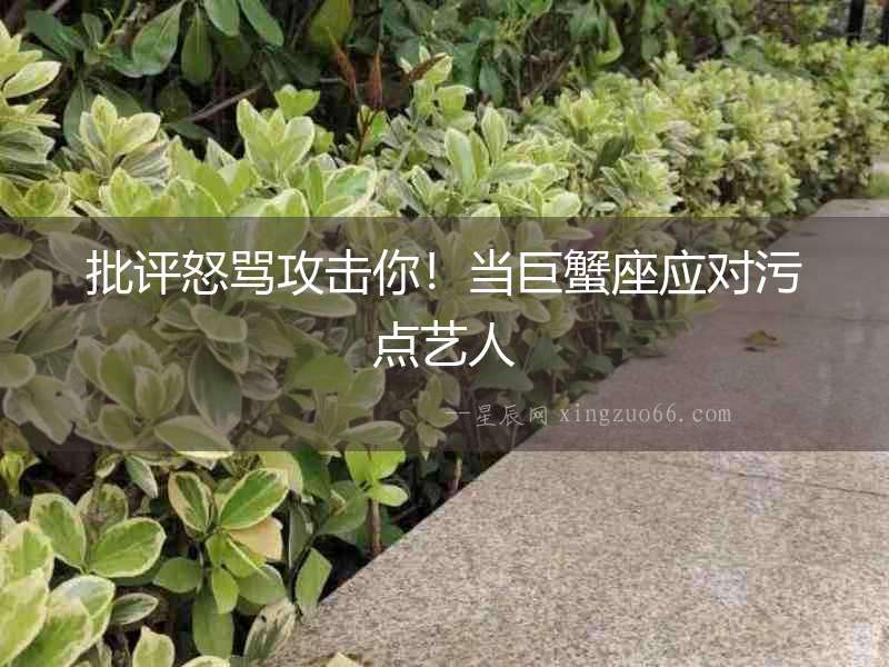 批評怒罵攻擊你！當巨蟹座應對污點藝人