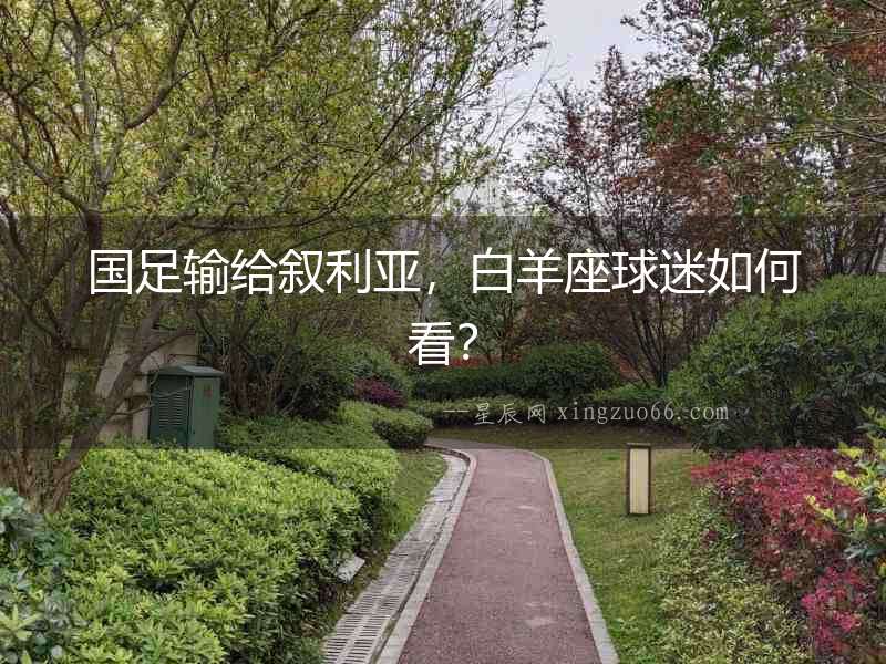國足輸給敘利亞，白羊座球迷如何看？