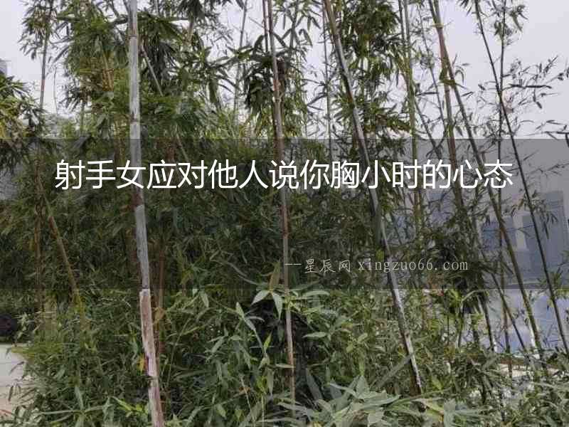 射手女應對他人說你胸小時的心態