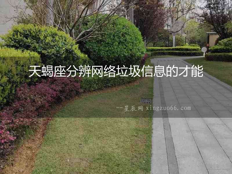 天蝎座分辨網(wǎng)絡垃圾信息的才能