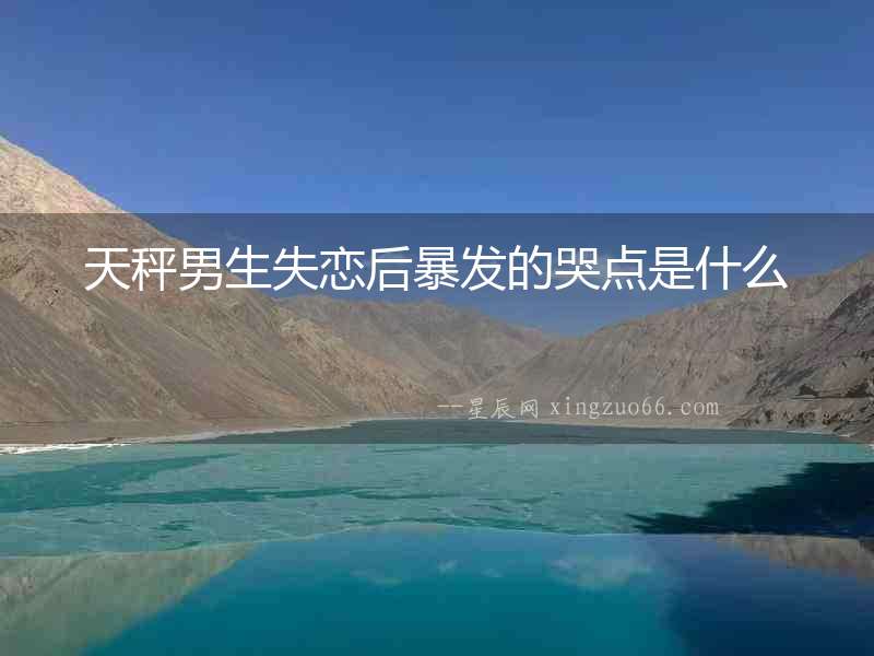 天秤男生失戀后暴發的哭點是什么