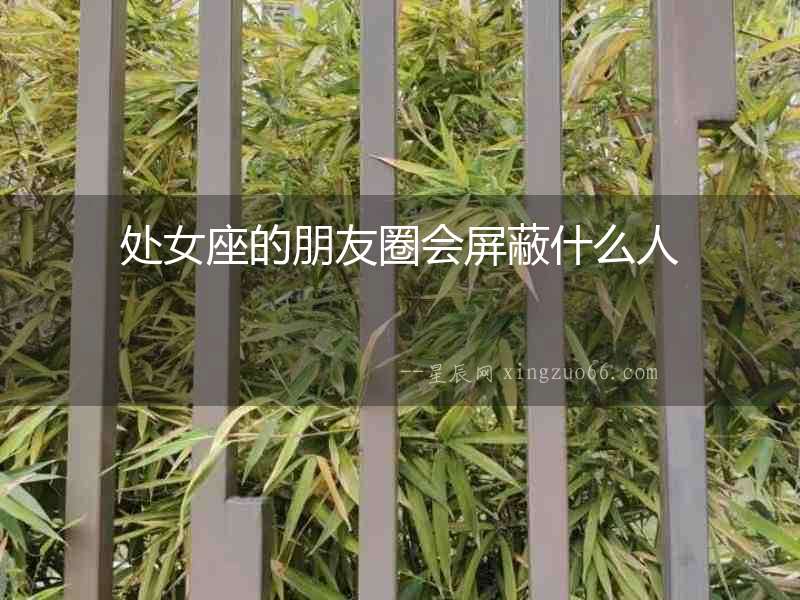 處女座的朋友圈會(huì)屏蔽什么人