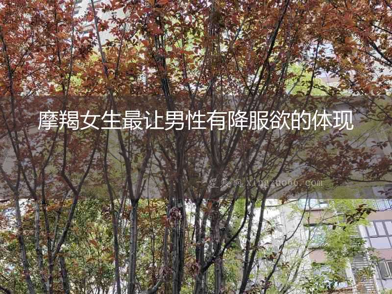摩羯女生最讓男性有降服欲的體現(xiàn)