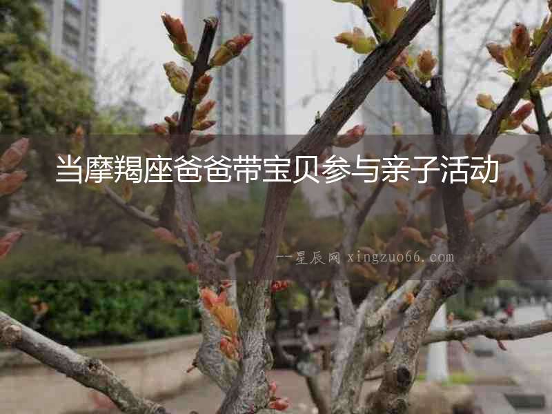 當摩羯座爸爸帶寶貝參與親子活動