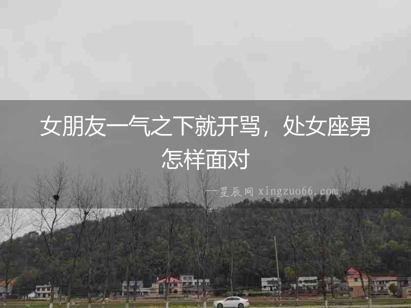 女朋友一氣之下就開罵，處女座男怎樣面對