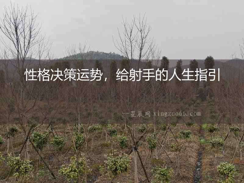 性格決策運勢，給射手的人生指引