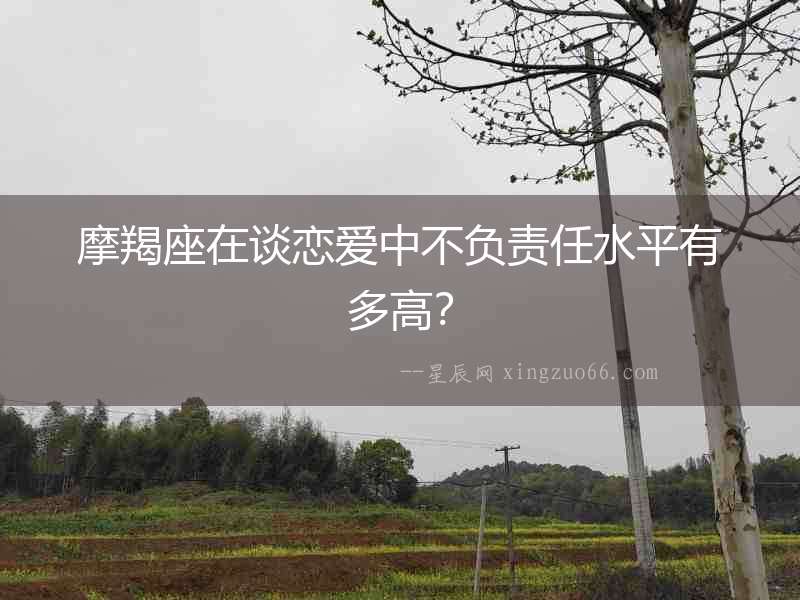 摩羯座在談戀愛中不負(fù)責(zé)任水平有多高？