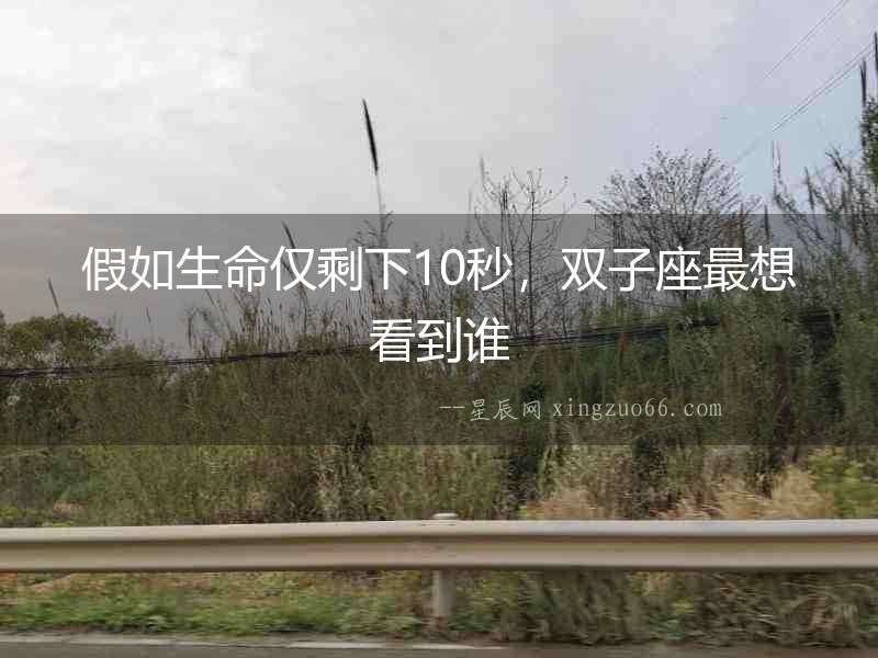 假如生命僅剩下10秒，雙子座最想看到誰