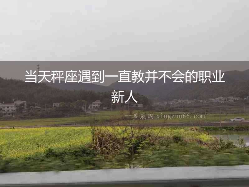 當(dāng)天秤座遇到一直教并不會(huì)的職業(yè)新人