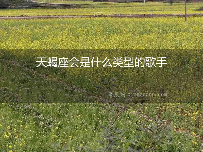 天蝎座會是什么類型的歌手