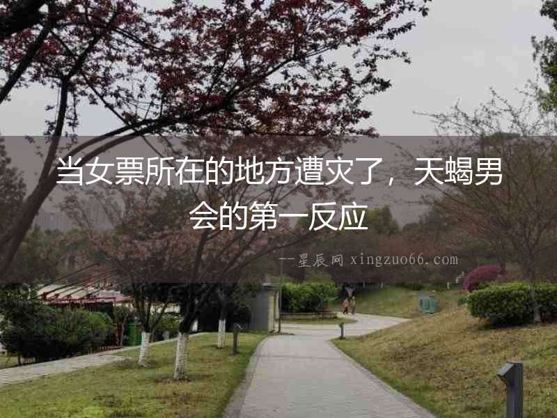 當女票所在的地方遭災了，天蝎男會的第一反應