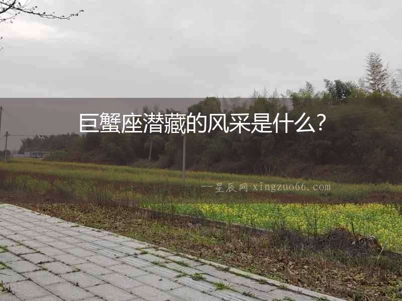 巨蟹座潛藏的風采是什么？