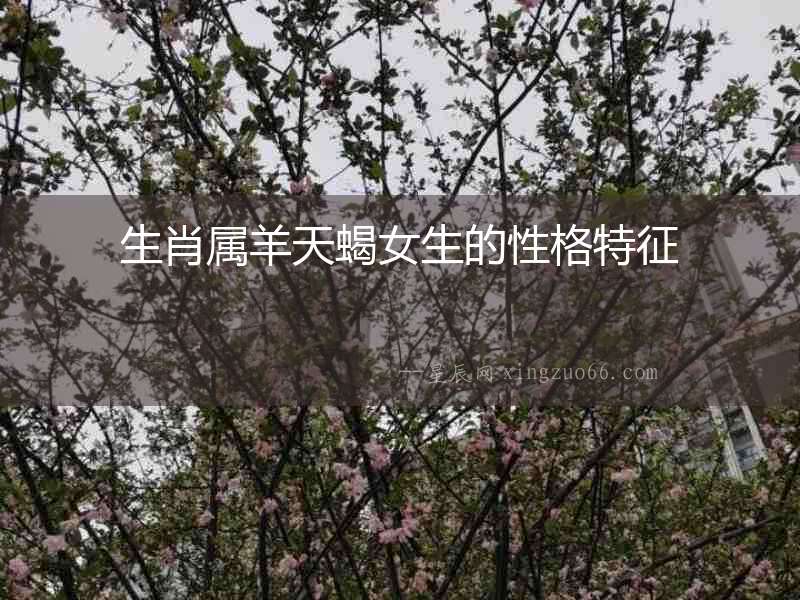 生肖屬羊天蝎女生的性格特征