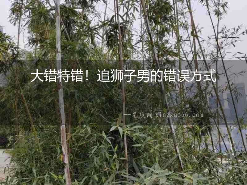 大錯特錯！追獅子男的錯誤方式