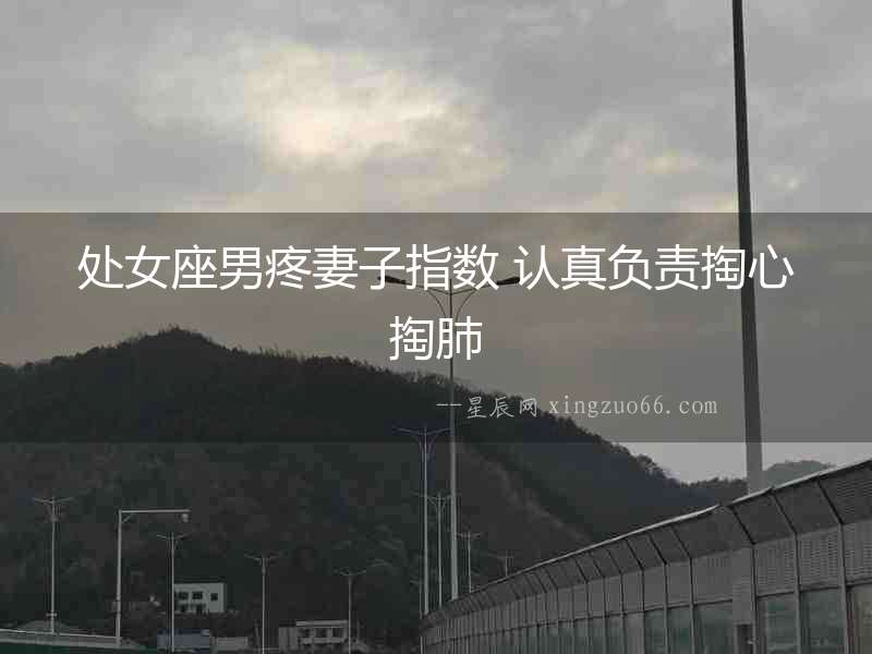 處女座男疼妻子指數(shù) 認(rèn)真負(fù)責(zé)掏心掏肺