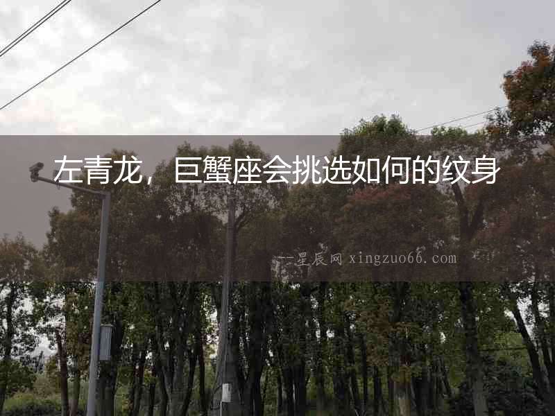 左青龍，巨蟹座會挑選如何的紋身