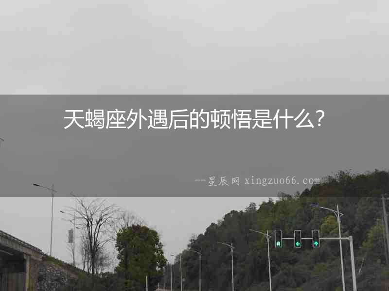天蝎座外遇后的頓悟是什么？
