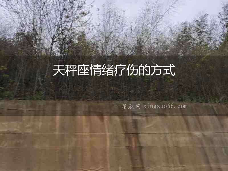 天秤座情緒療傷的方式