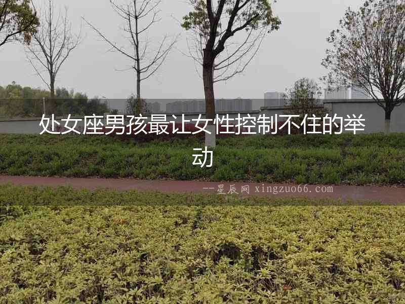 處女座男孩最讓女性控制不住的舉動(dòng)