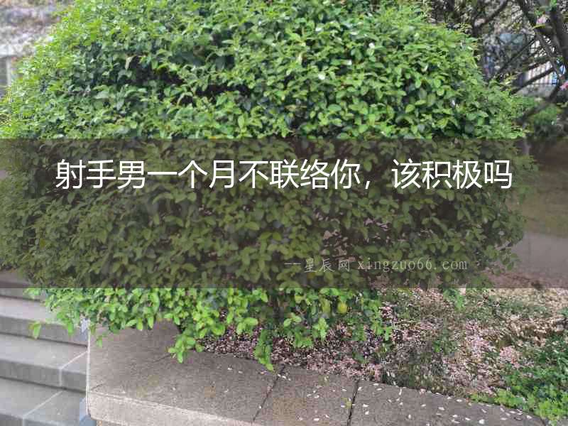 射手男一個(gè)月不聯(lián)絡(luò)你，該積極嗎