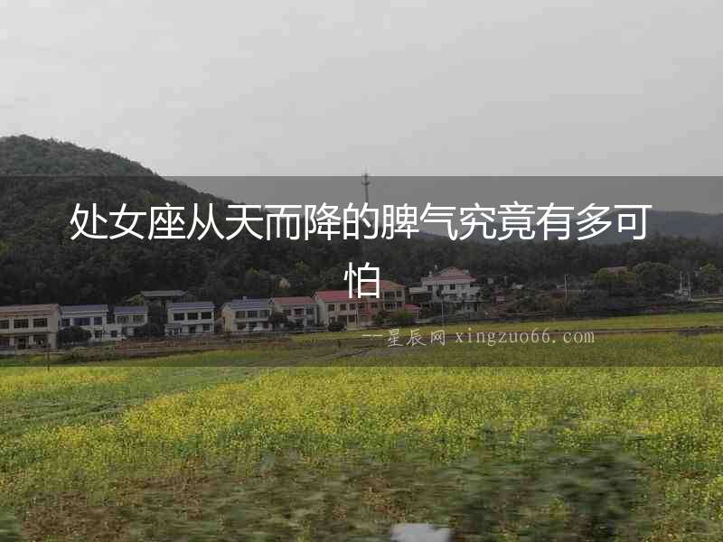 處女座從天而降的脾氣究竟有多可怕