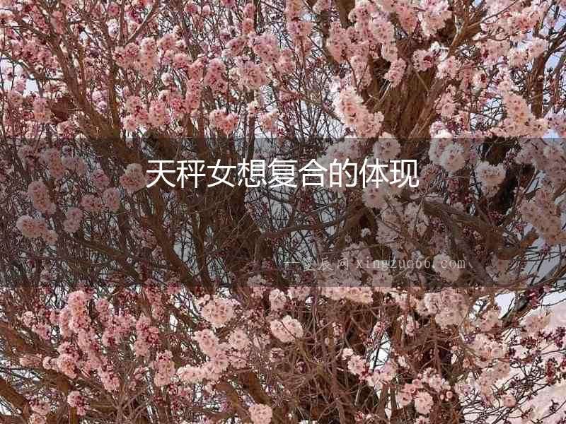 天秤女想復合的體現(xiàn)