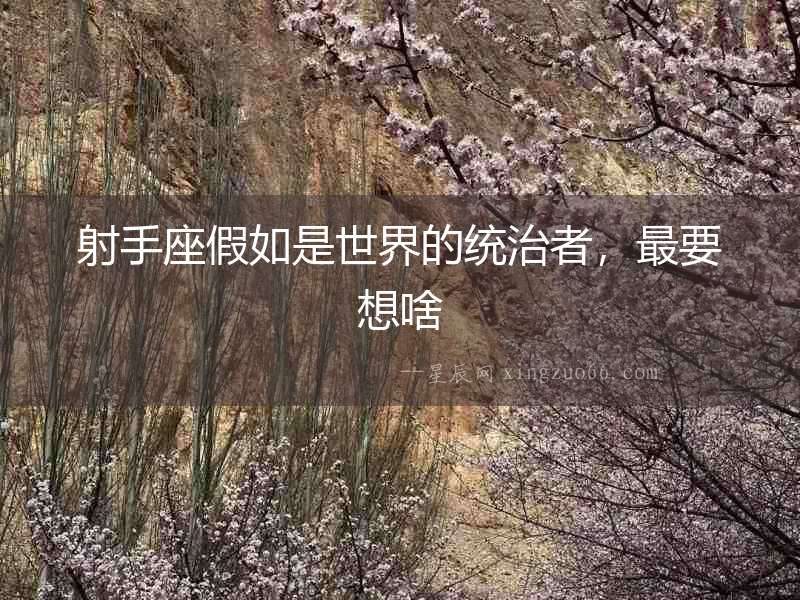 射手座假如是世界的統治者，最要想啥