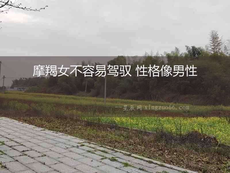 摩羯女不容易駕馭 性格像男性
